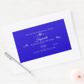 Cool Royal Blue Product Label Gold Lijst met Logo (Envelop)