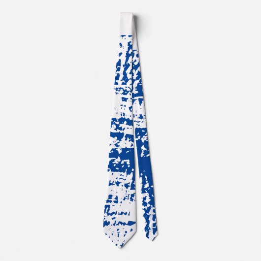 🕶 Cool Royal Blue & White Mannen Necktie Stropdas (Voorkant)