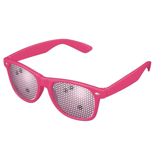 Cool roze bowling bal partij tinten retro zonnebril (Gekanteld)