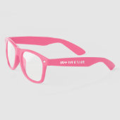 Cool roze custom promo zonnebril voor vrouwen (Links)