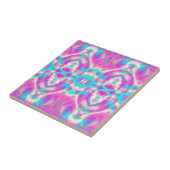 COOL Roze en Blauw Patroon Tegeltje (Zijkant)