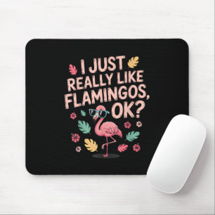 Cool Roze Flamingo Liefhebber Cadeau voor Mannen V Muismat