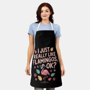 Cool Roze Flamingo Liefhebber Cadeau voor Mannen V Schort