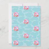 Cool roze flamingo's zwembad zomer verjaardag kaart (Achterkant)