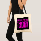 Cool Roze Gifts 4 Leerkrachten werelden koelste le Tote Bag (Voorkant (product))