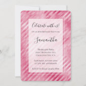 Cool Roze Glam Strepen Verjaardag Kaart (Voorkant)