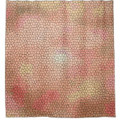 Cool roze Glas in lood Patroon Douchegordijn (Voorkant)