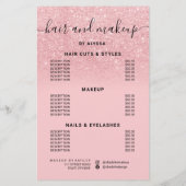 Cool roze glitters prijzen logo We zijn open Flyer (Achterkant)