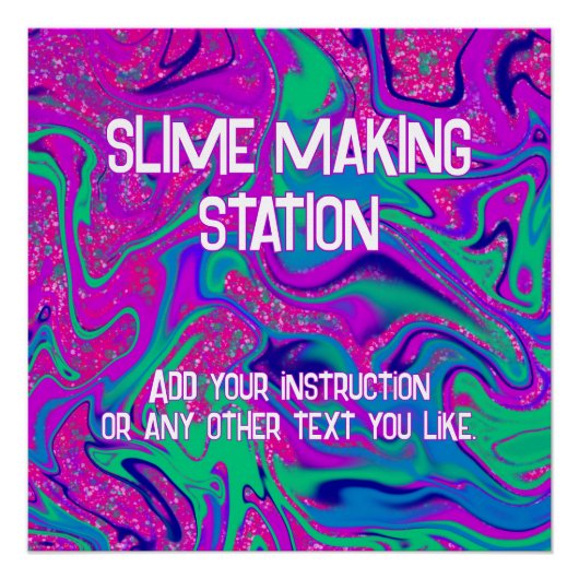 Cool Roze Groovy Meisje Verjaardag Slijm Party Cus Perfect Poster (Voorkant)