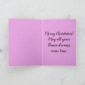 Cool Roze Kerst Lama! Kerstkaart Kaart (Binnen)