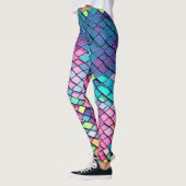 Cool roze kleurrijke zeemeermin staart schalen pat leggings (Links)