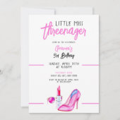 Cool Roze Make-up Thema Girly Derde Verjaardag Kaart (Voorkant)