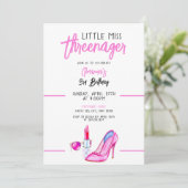 Cool Roze Make-up Thema Girly Derde Verjaardag Kaart (Staand voorkant)