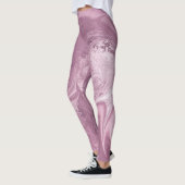 Cool Roze Marmer Wolk Vlekpatroon leggings (Links)