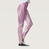 Cool Roze Marmer Wolk Vlekpatroon leggings (Rechts)