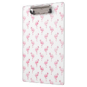 Cool Roze Tropisch Flamingo patroon op Wit Klembord (Links)