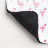 Cool Roze Tropisch Flamingo patroon op Wit Muismat (Hoek)