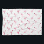 Cool Roze Tropisch Flamingo patroon op Wit Theedoek<br><div class="desc">Roze Tropisch Flamingo patroon op Witte Achtergrond.De Roze Flamingo Vogelprint is een geweldig cadeau voor een wild tropisch zomerfeest.</div>