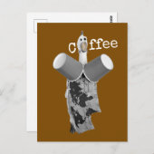 Cool Rubber Chicken Coffee Briefkaart (Voorkant / Achterkant)