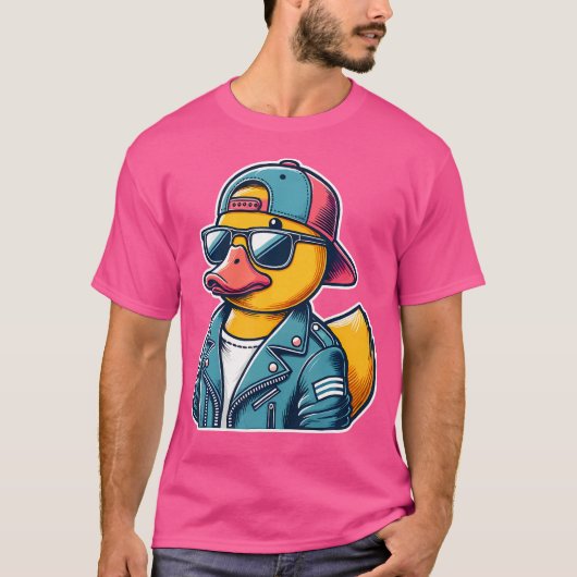 Cool Rubber Duck Kostuum Gangster Style Funny Hip T-shirt (Voorkant)