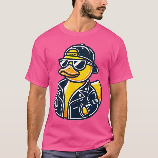 Cool Rubber Duck Kostuum Gangster Style Funny Hip T-shirt (Voorkant)
