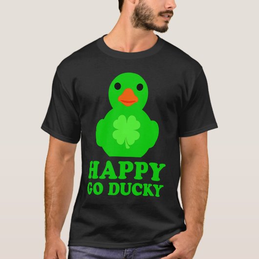 Cool Rubber Duck Lover Lucky Go Ducky Funny St Pat T-shirt (Voorkant)
