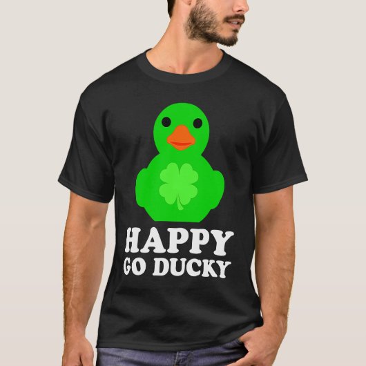 Cool Rubber Duck Lover Lucky Go Ducky Funny St Pat T-shirt (Voorkant)