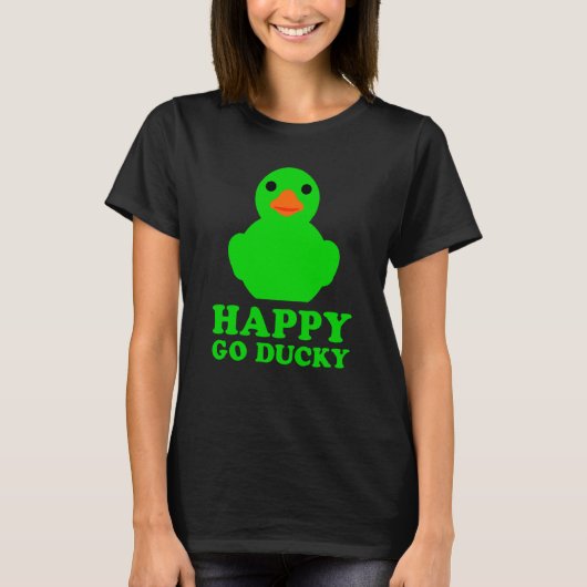 Cool Rubber Duck Lucky Ducky Quack Cute Animal Gra T-shirt (Voorkant)