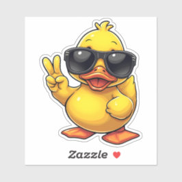 Cool Rubber Duckie vrede Sticker