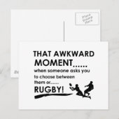 Cool Rugby-design Briefkaart (Voorkant / Achterkant)