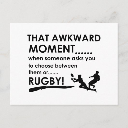 Cool Rugby-design Briefkaart (Voorkant)