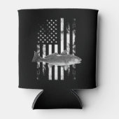 Cool Rugged American Flag Redfish Vist Blikjeskoeler (Voorkant)