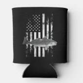 Cool Rugged American Flag Redfish Vist Blikjeskoeler (Achterkant)