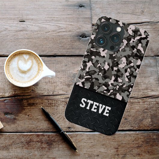 Cool Rugged Camo Name Mannen Stijlvol Case-Mate iPhone Case