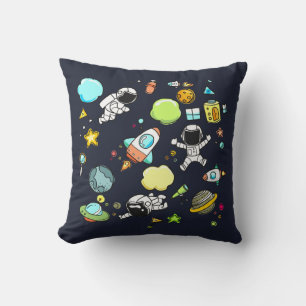 Cool Ruimtevaart Thema - Astronauten & Raketschepe Kussen