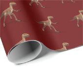 Cool Running Deinonychus Dinosaur Cadeaupapier (Rol Hoek)