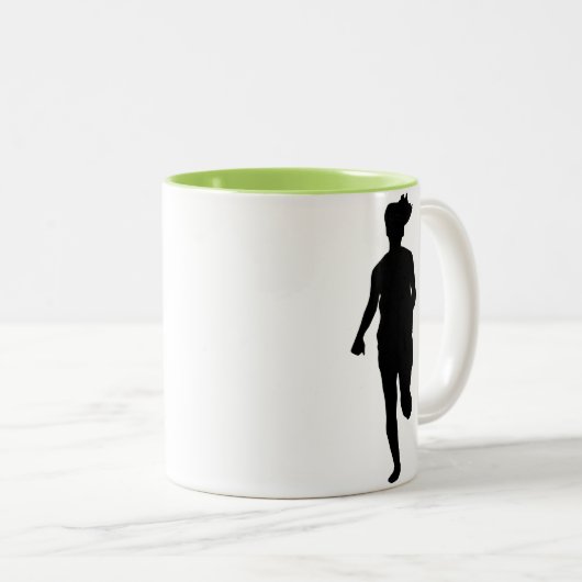 Cool Running Girl Tweekleurige Koffiemok (Voorkant rechts)