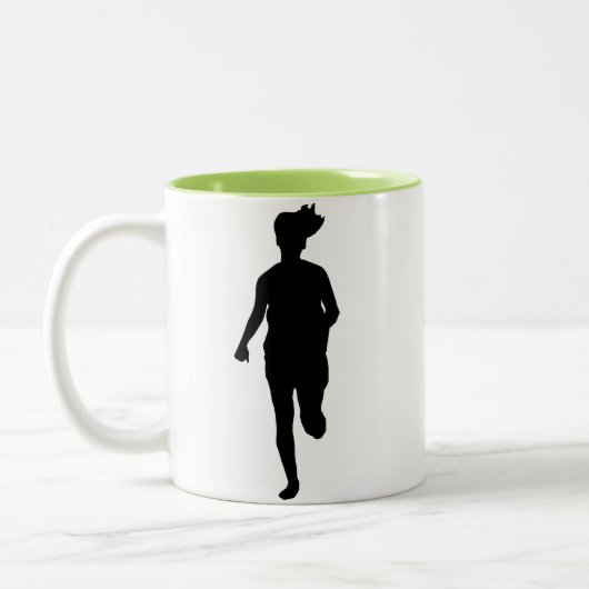 Cool Running Girl Tweekleurige Koffiemok (Links)