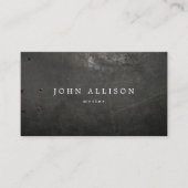 Cool Rustic Black Scratched Metal Visitekaartje (Voorkant)