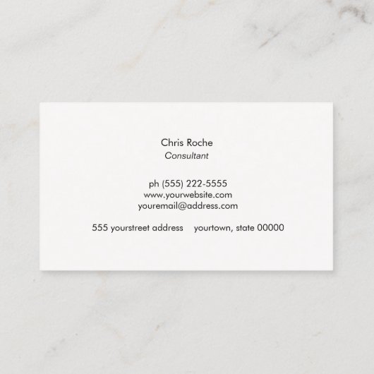 Cool Rustic Copper Circle Emblem Black Chalkboard Visitekaartje (Achterkant)