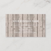 Cool Rustic Country Wooden Texture Kijk Visitekaartje (Achterkant)
