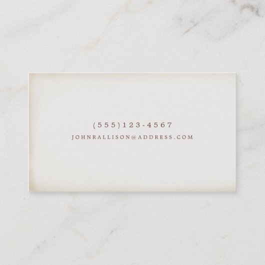 Cool Rustic  Guy's Black Chalkboard Visitekaartje (Achterkant)