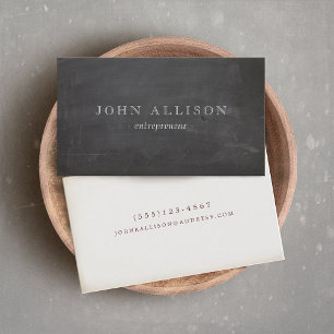 Cool Rustic  Guy's Black Chalkboard Visitekaartje