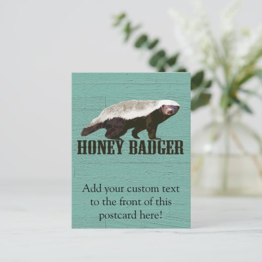 Cool Rustic Honey Badger Briefkaart (Staand voorkant)