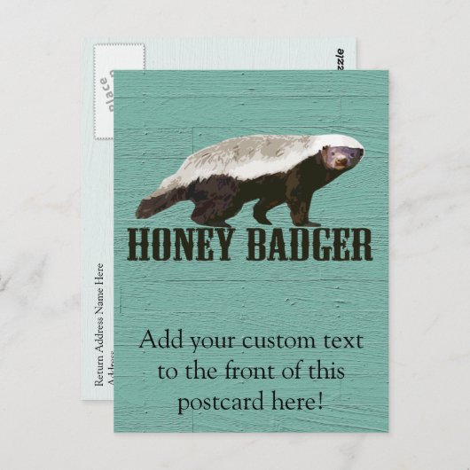 Cool Rustic Honey Badger Briefkaart (Voorkant / Achterkant)