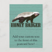 Cool Rustic Honey Badger Briefkaart (Voorkant)