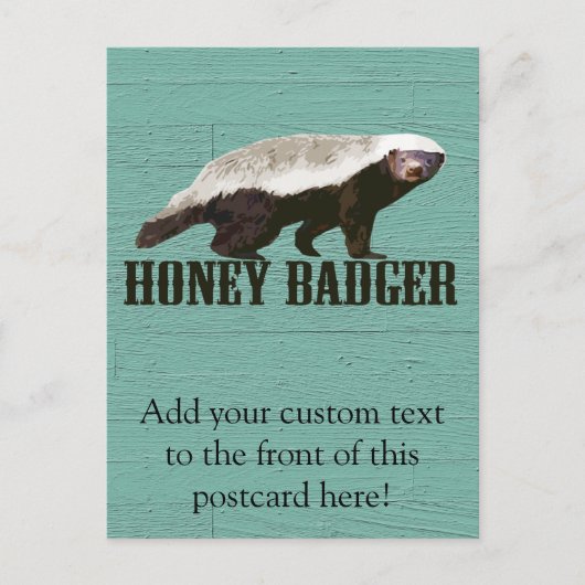 Cool Rustic Honey Badger Briefkaart (Voorkant)