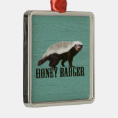 Cool Rustic Honey Badger Metalen Ornament (Rechts)