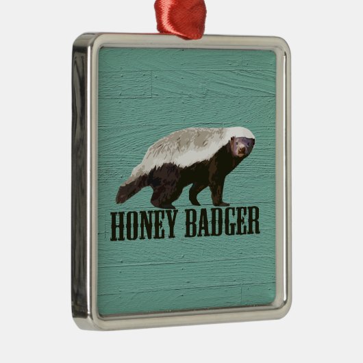 Cool Rustic Honey Badger Metalen Ornament (Rechts)