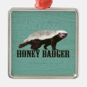 Cool Rustic Honey Badger Metalen Ornament (Voorkant)